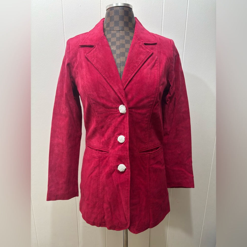 NWT Denim & Co. Washable Suede Button Front Jacket